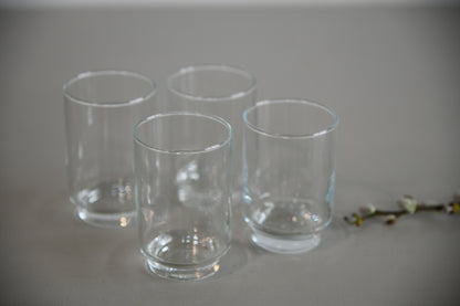 4 Vintage Small Water Glass