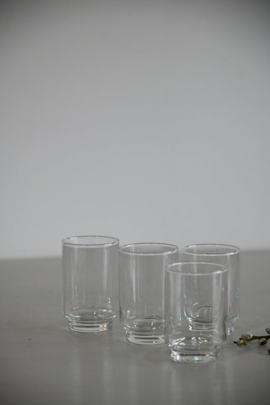 4 Vintage Small Water Glass