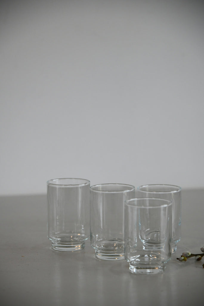 4 Vintage Small Water Glass
