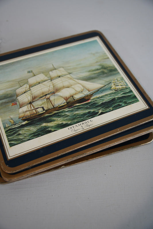 6 Vintage Pimpernell Clipper Ships Place Mats