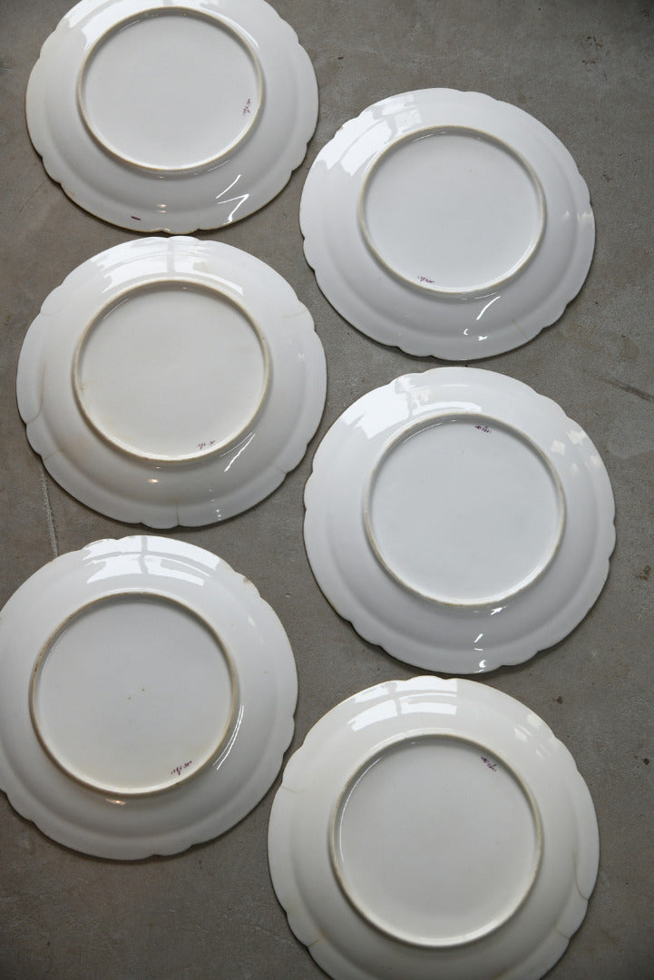 6 Vintage Leaf Plates