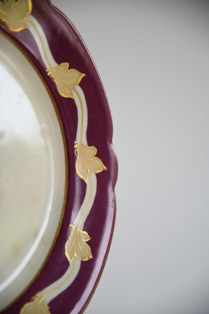 6 Vintage Leaf Plates