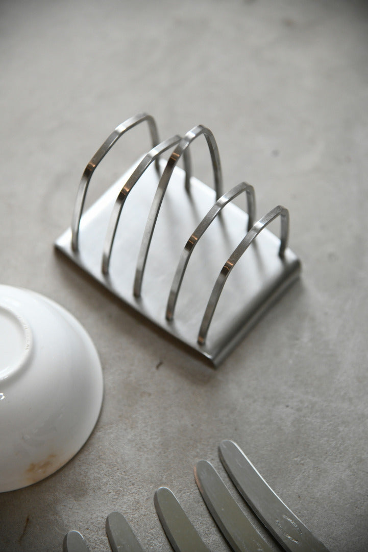Retro Toast Rack Knives & Bowl