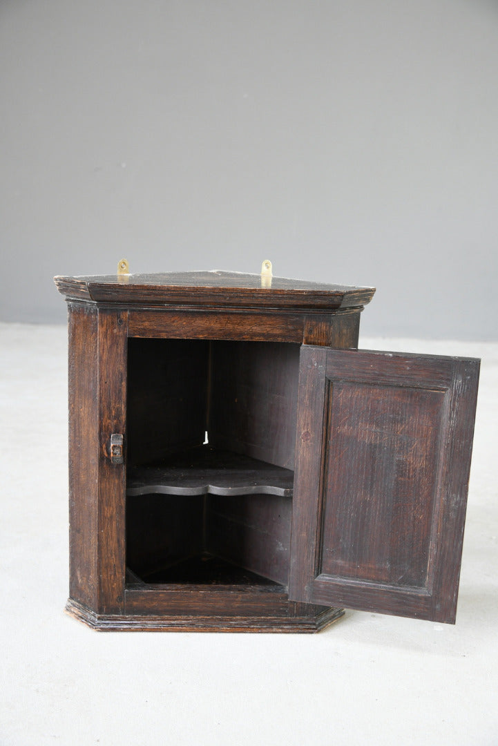 Small Oak Corner Cupboard