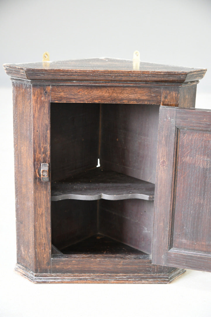 Small Oak Corner Cupboard
