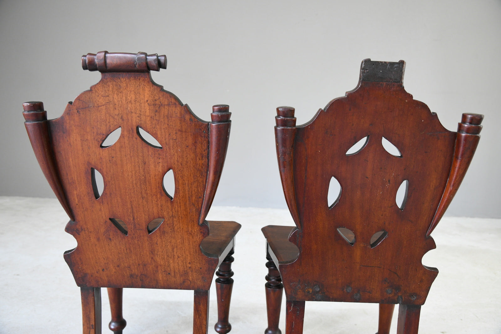 Pair Mahogany Hall Chairs