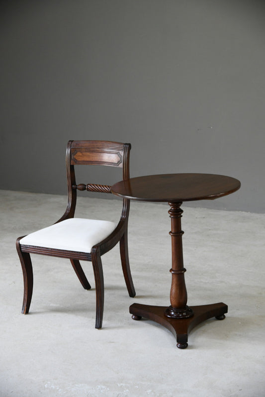 Antique Mahogany Round Occasional Table