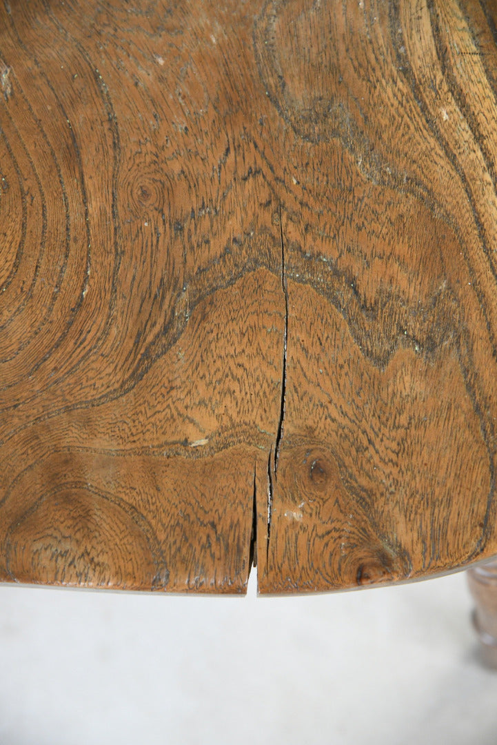 Pair Elm Stick Back Kitchen Chairs