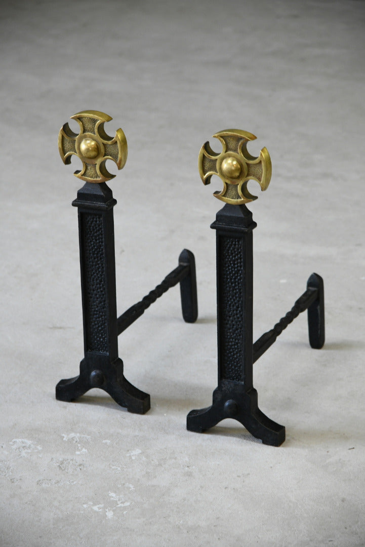 Wrought Iron Andirons