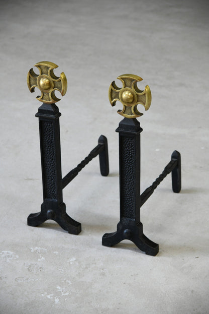 Wrought Iron Andirons