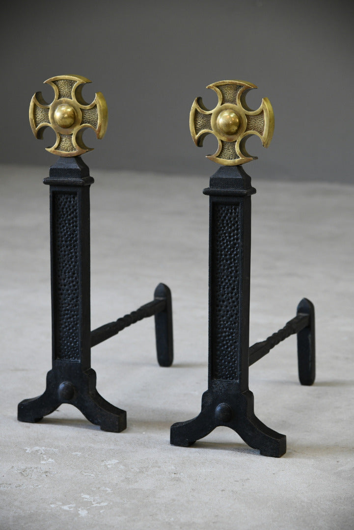 Wrought Iron Andirons