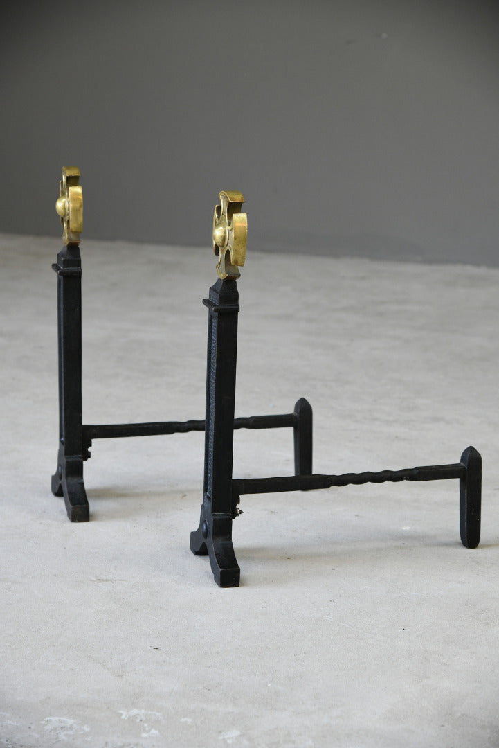 Wrought Iron Andirons