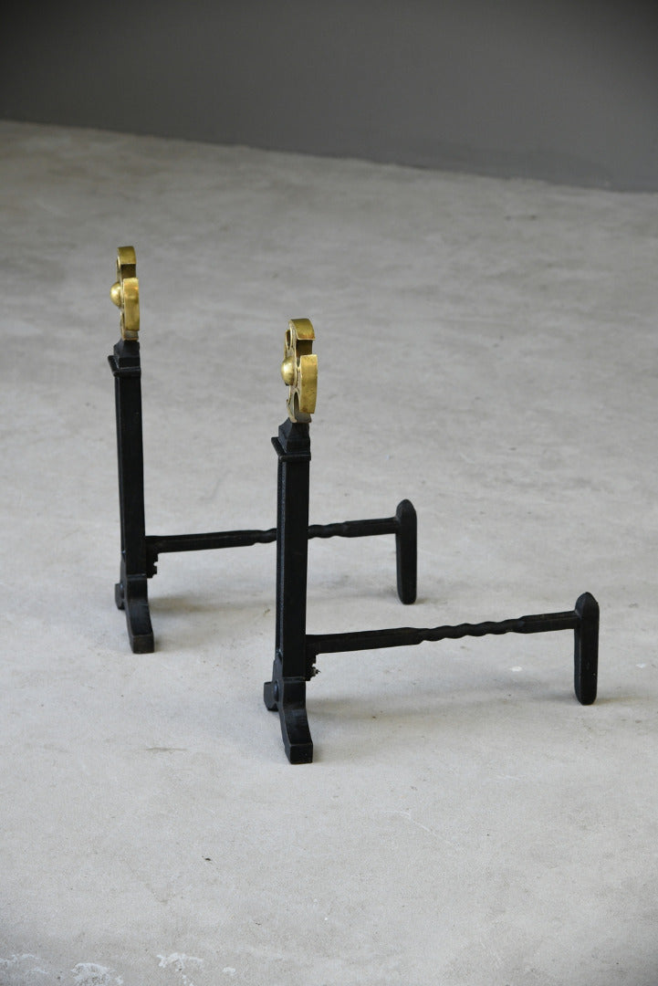 Wrought Iron Andirons