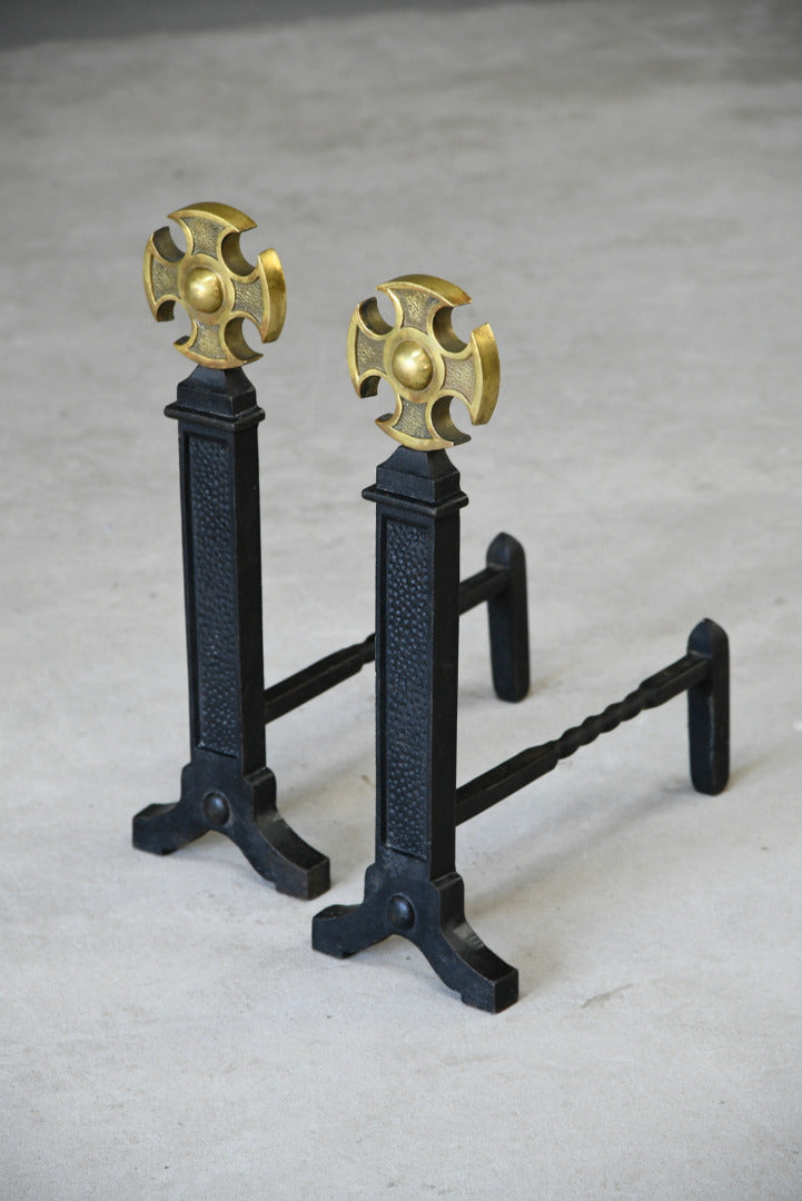 Wrought Iron Andirons