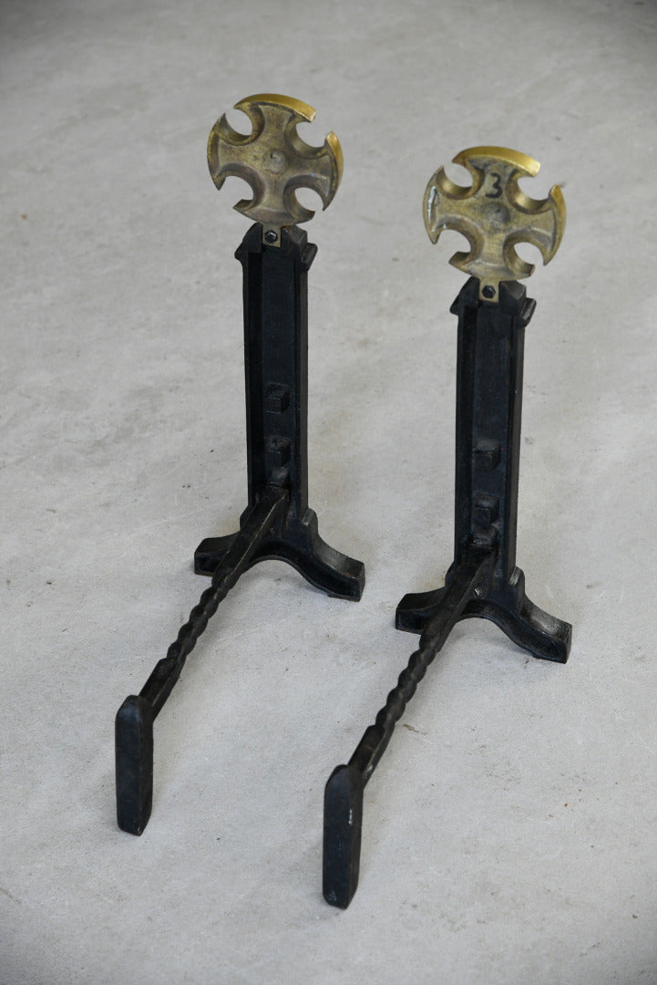 Wrought Iron Andirons