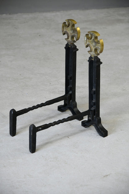 Wrought Iron Andirons