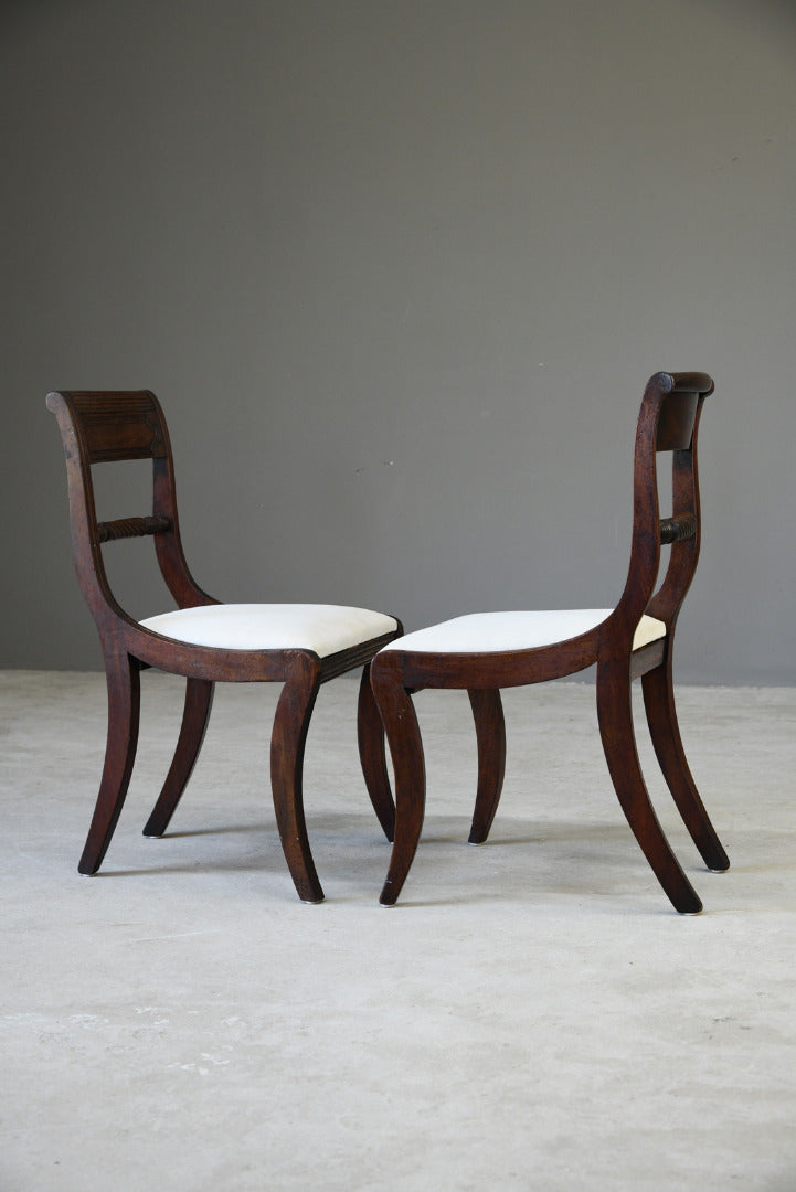 Pair Regency Mahogany Dining Chairs