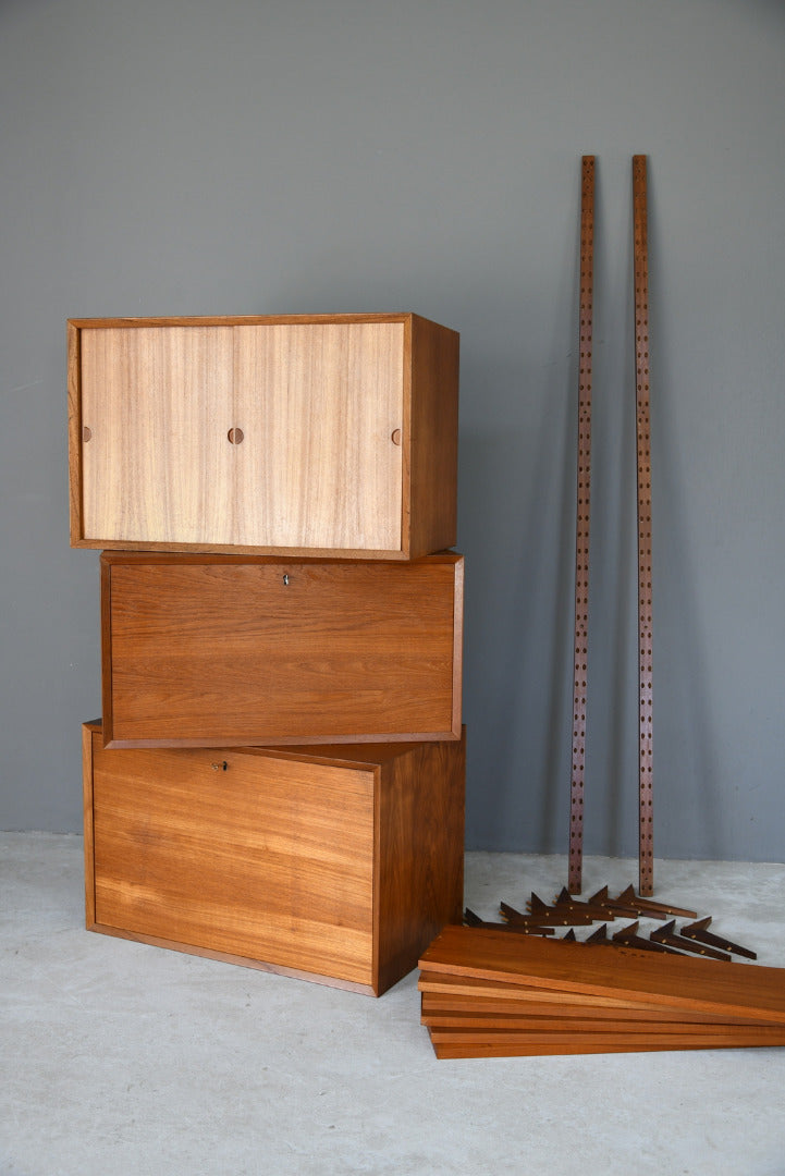 Retro Danish Cado Teak Modular Wall Shelving