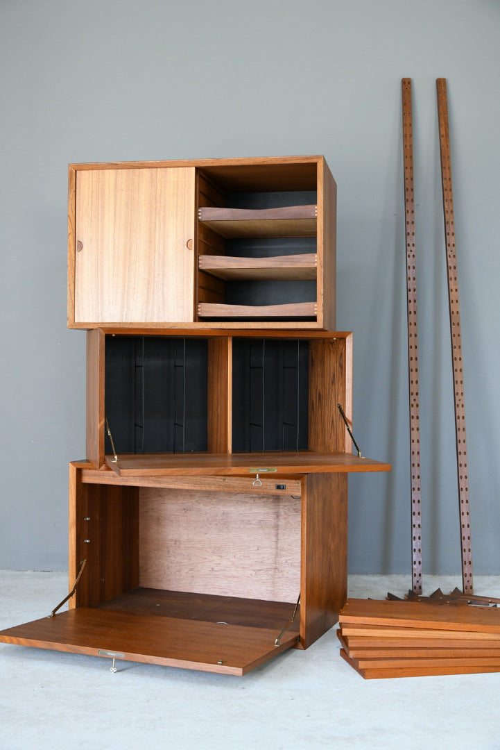 Retro Danish Cado Teak Modular Wall Shelving