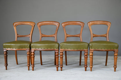 4 Victorian Mahogany Dining Chairs