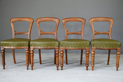 4 Victorian Mahogany Dining Chairs