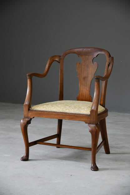 Walnut Open Arm Tub Chair