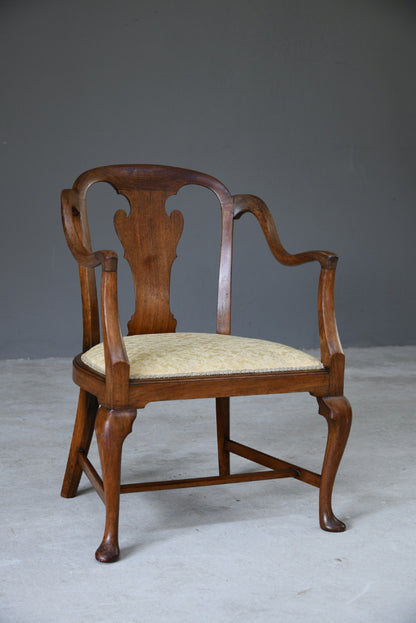 Walnut Open Arm Tub Chair