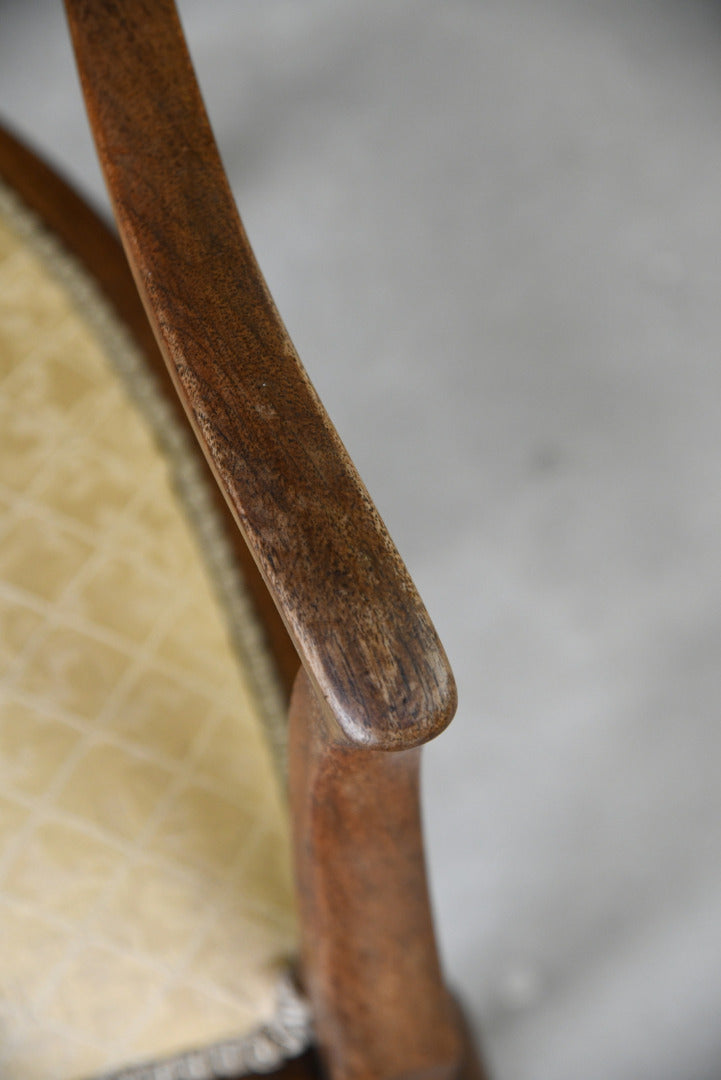 Walnut Open Arm Tub Chair