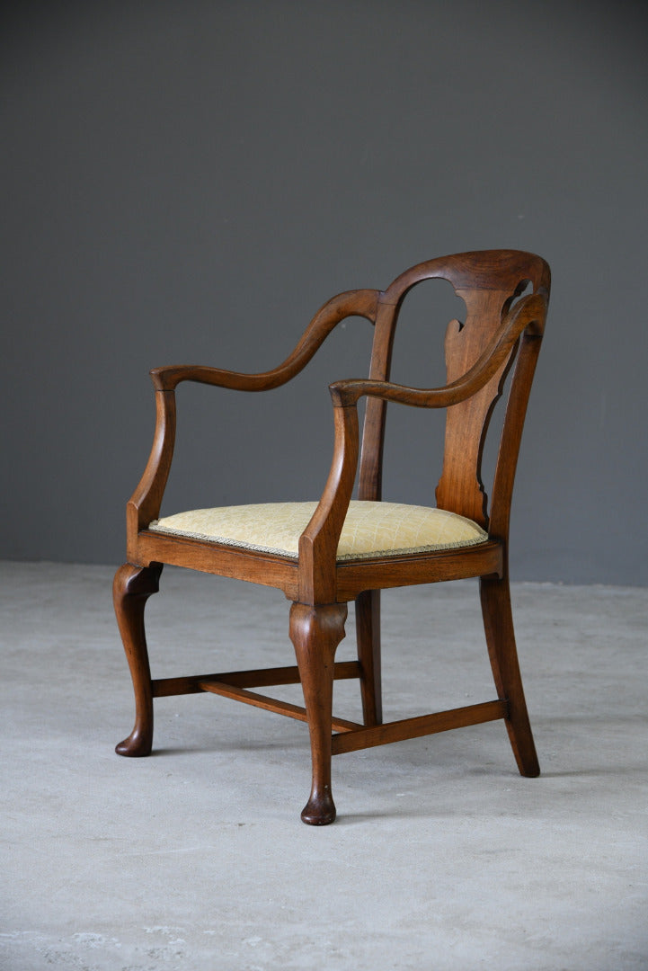 Walnut Open Arm Tub Chair