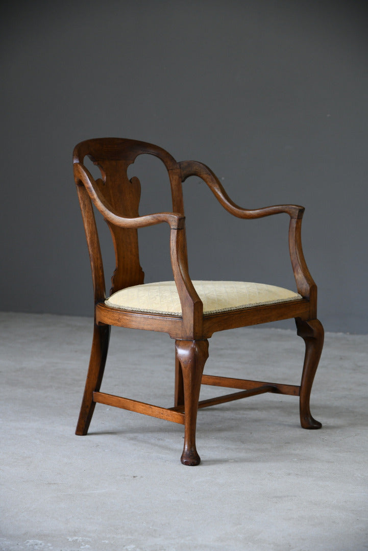 Walnut Open Arm Tub Chair