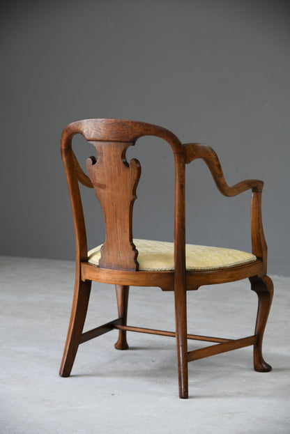 Walnut Open Arm Tub Chair