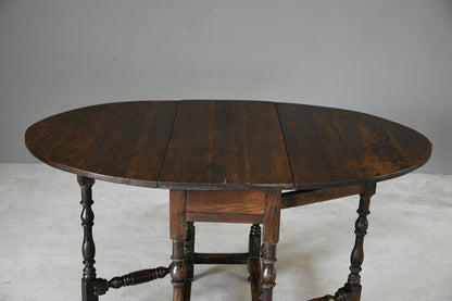 Rustic Oak Gate Leg Table