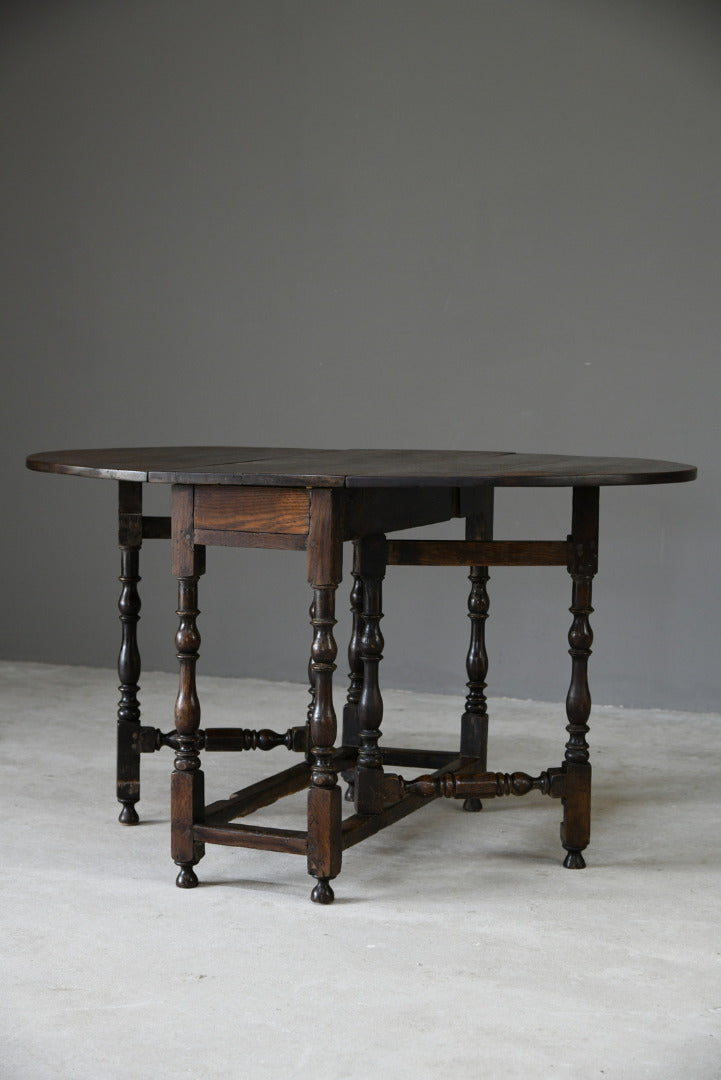 Rustic Oak Gate Leg Table