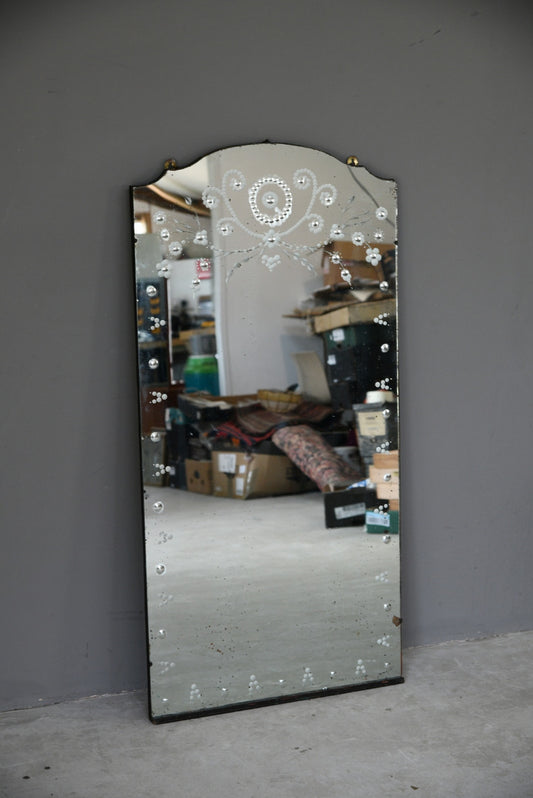 Vintage Etched Wall Mirror