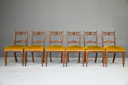 6 Victorian Walnut Dining Chairs