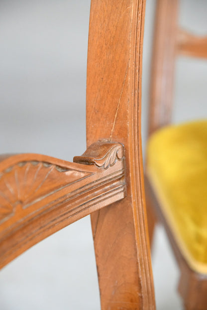 6 Victorian Walnut Dining Chairs