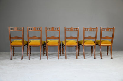 6 Victorian Walnut Dining Chairs