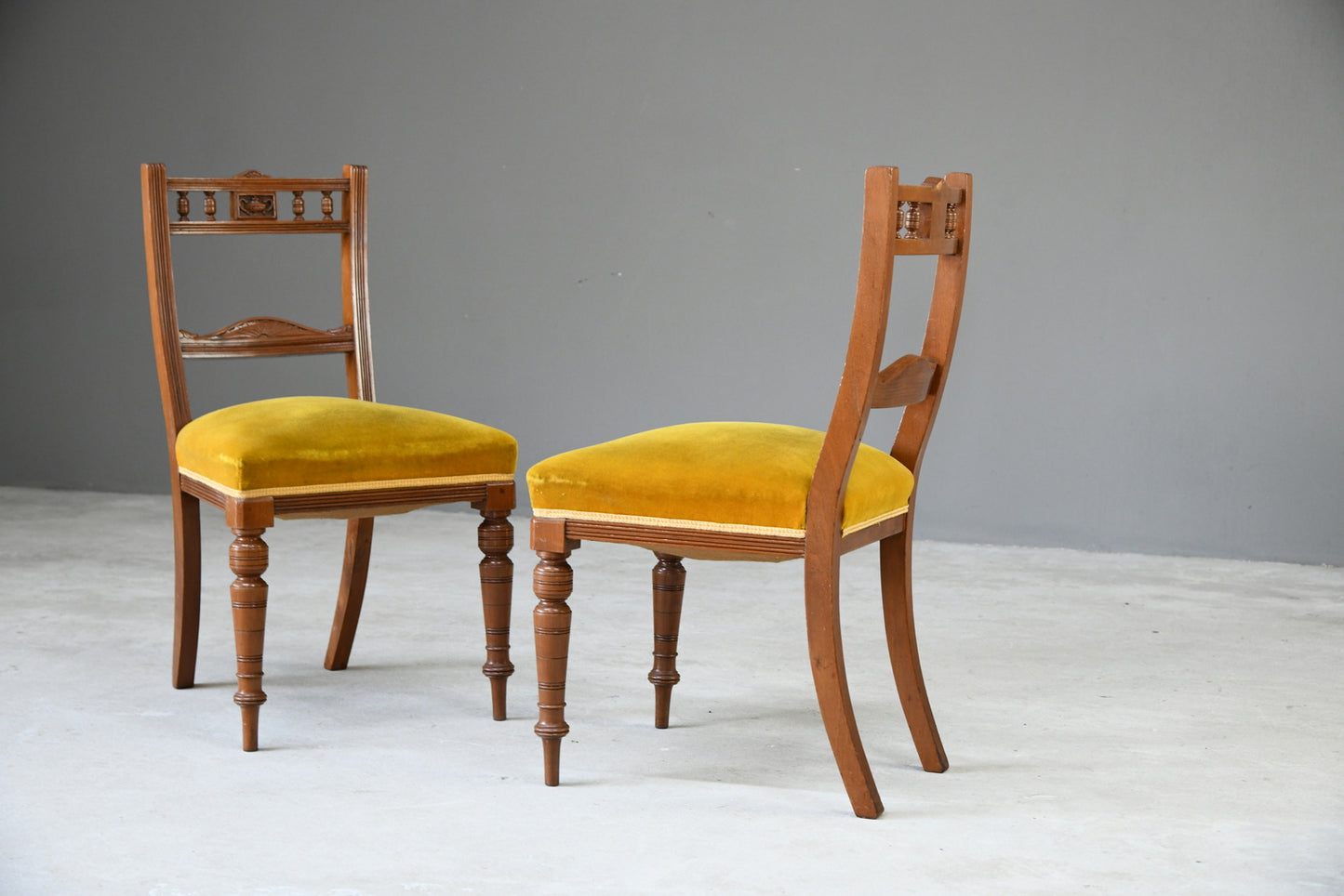 6 Victorian Walnut Dining Chairs