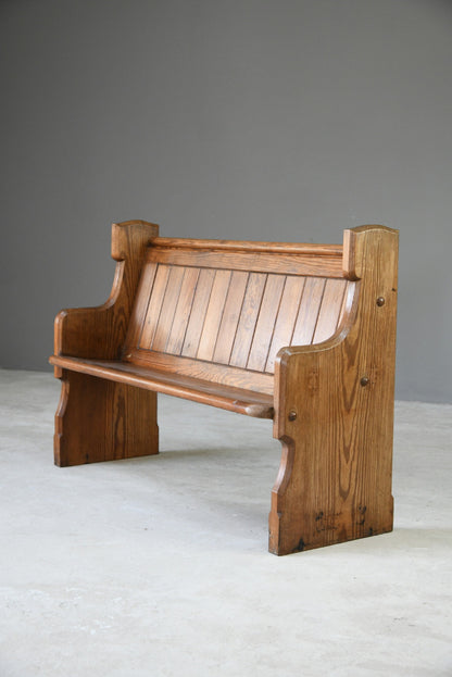 Pitch Pine Pew Chapel Bench