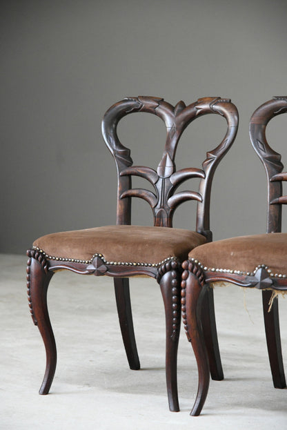 Richard Charles 4 Victorian Rosewood Dining Chairs