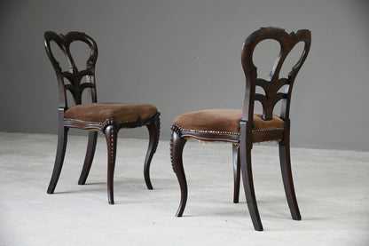 Richard Charles 4 Victorian Rosewood Dining Chairs