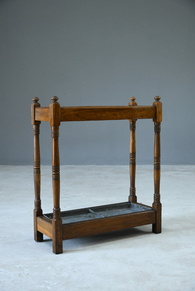 Early 20th Century Oak Stick Stand