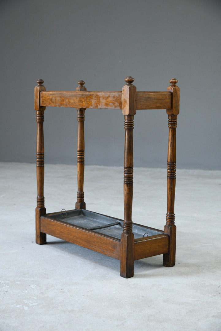 Early 20th Century Oak Stick Stand