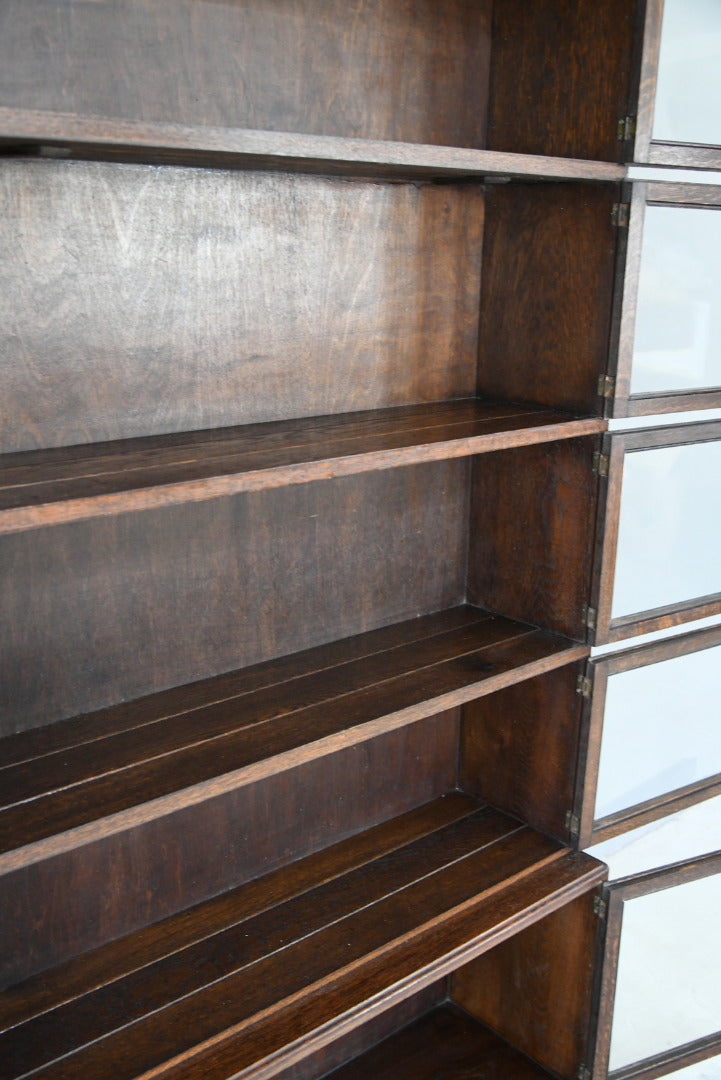 Minty Oak Sectional Glazed Bookcase