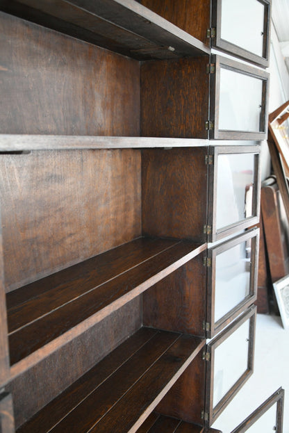 Minty Oak Sectional Glazed Bookcase