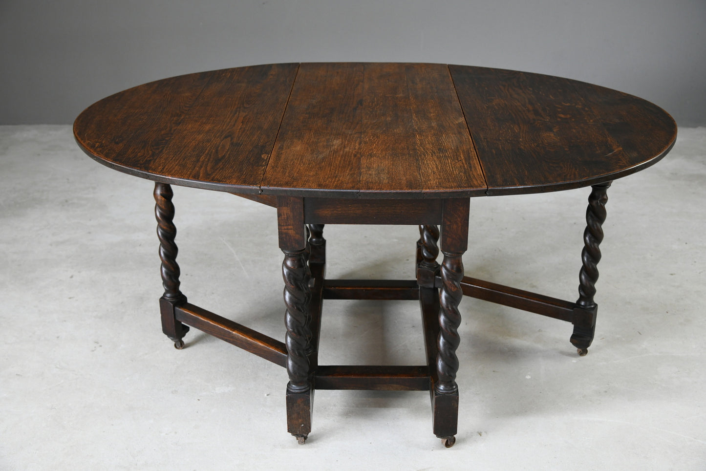 Oak Oval Drop Leaf Dining Table