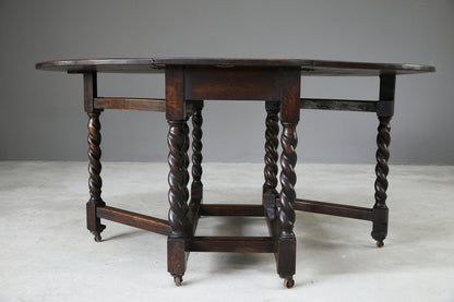 Oak Oval Drop Leaf Dining Table