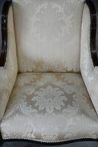 Pair Edwardian Upholstered Armchairs