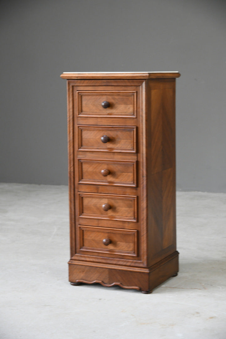 French Marble Top Pot Cupboard