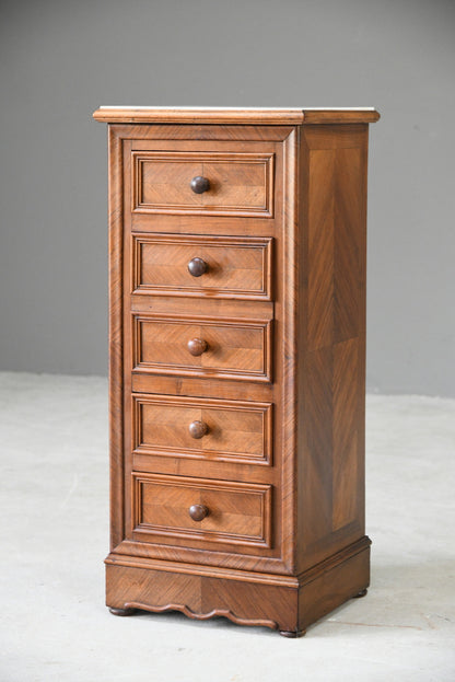 French Marble Top Pot Cupboard